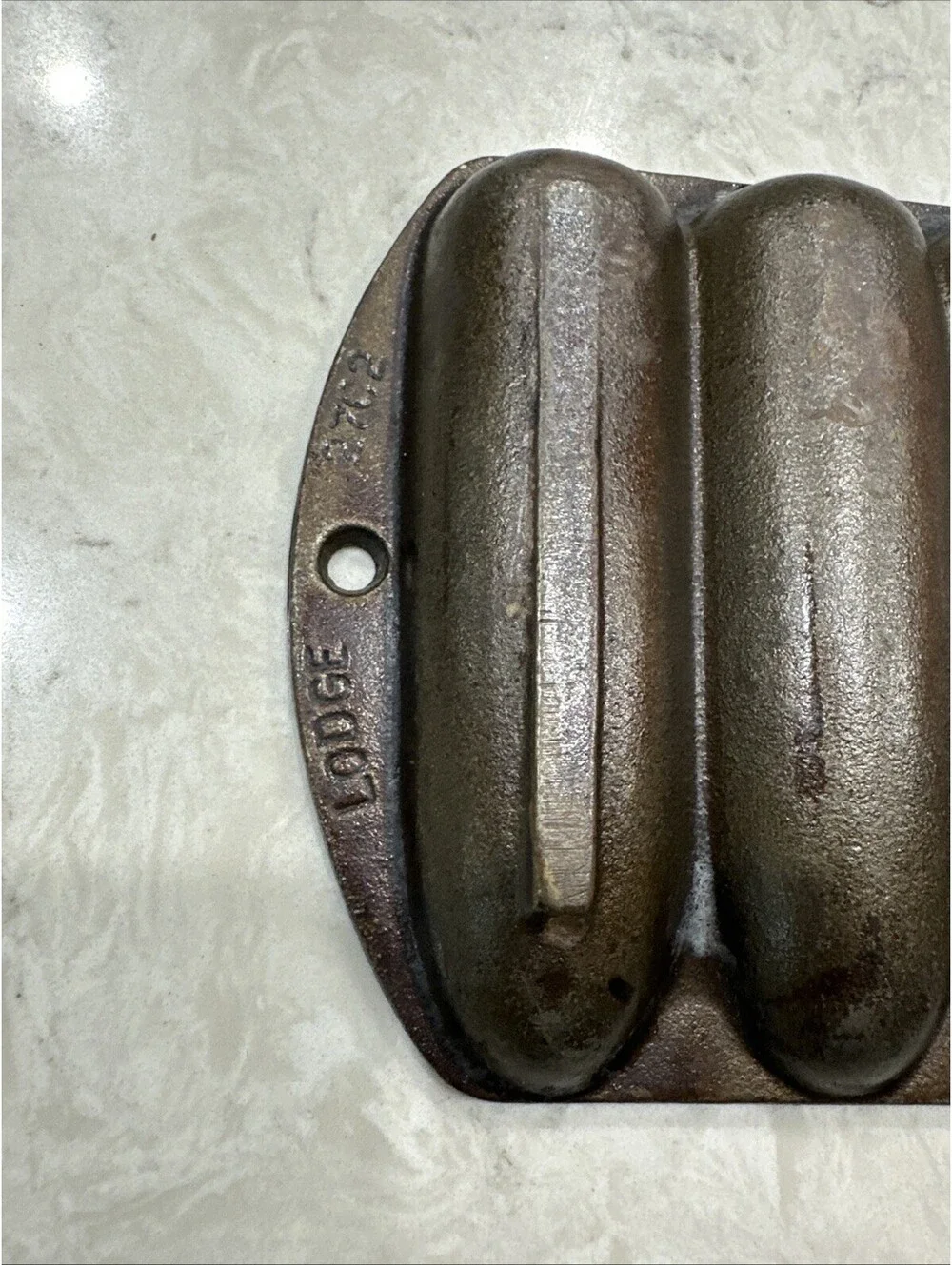 Vintage Stamped Lodge 2702 USA Cast Iron Cornstick Pan 7 Stick Mold Heavy